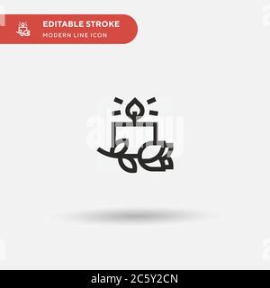 Icona vettore semplice rosa. Modello di disegno simbolo illustrazione per elemento UI mobile Web. Pittogramma moderno a colori perfetto su tratto modificabile. Icone rosa per il vostro progetto aziendale Illustrazione Vettoriale