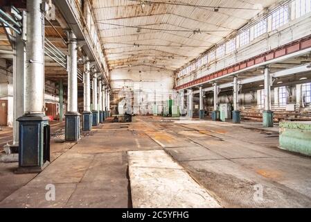 Officina meccanica di Old Mining e impianto metallurgico Foto Stock