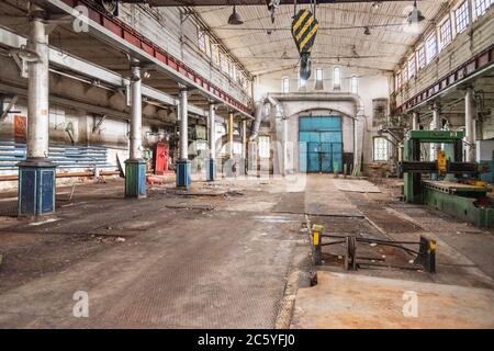 Officina meccanica di Old Mining e impianto metallurgico Foto Stock