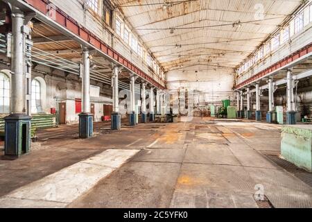 Officina meccanica di Old Mining e impianto metallurgico Foto Stock