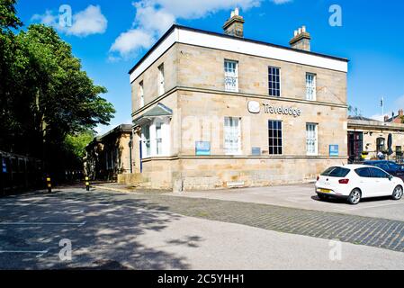 Ex stazione ferroviaria Gilesgate, Gilesgate, Durham, Inghilterra Foto Stock