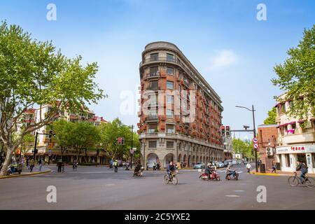 Edificio Wukang, un punto di riferimento coloniale a Shanghai, Cina. Foto Stock