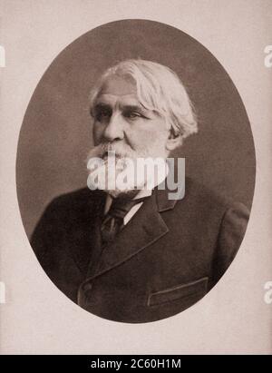 Ivan Sergeyevich Turgenev (1818 - 1883) era un romanziere russo breve storia scrittore, poeta, drammaturgo, traduttore e divulgatore della letteratura russa Foto Stock