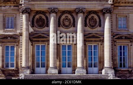 COMPIEGNE, FRANCIA, 13 AGOSTO 2016 : esterni del castello di Compiegne, 13 agosto 2016 a Compiegne, Oise, Francia Foto Stock