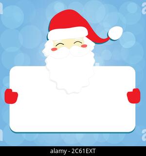 Scheda Natale messaggio Santa illustrazione layout vettoriale Illustrazione Vettoriale