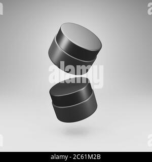 Due realistiche bottiglie di plastica nera per cosmetici si innalzano sullo sfondo. Modello di layout. Illustrazione 3D. Foto Stock