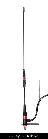 Antenna a frusta piccola isolata su bianco. Vista frontale. Foto Stock