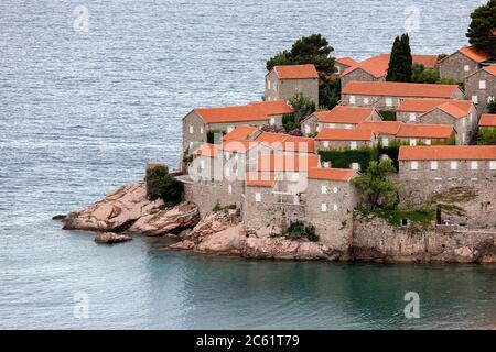 Sveti Stefan (St Stevens), Montenegro Foto Stock