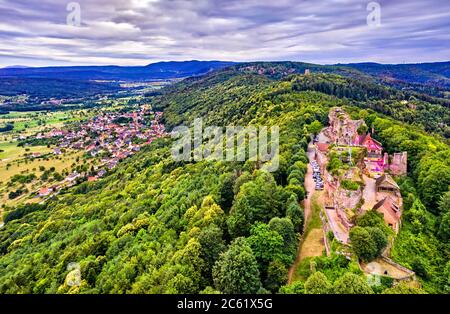 Castello di HohBarr nei Vosgi - basso Reno, Alsazia, Francia Foto Stock