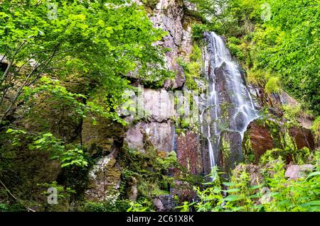 Cascata Nideck nei Vosgi - Alsazia, Francia Foto Stock