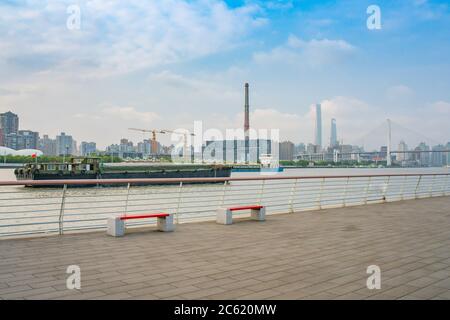Molo Edgewater nel parco Expo di Shanghai, Cina. Foto Stock