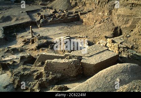 Rovine di Yebu Elefantina Isola Assuan Egitto Foto Stock