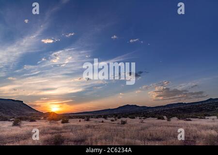 Tramonto nel deserto, Utah USA Foto Stock