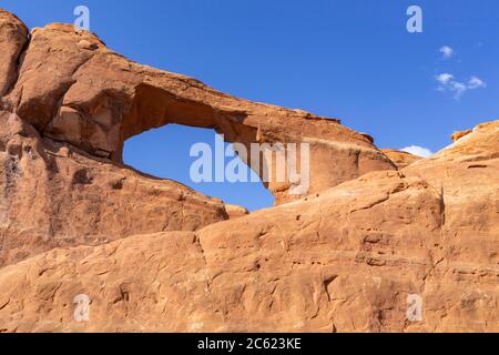 Skyline Arch, Arches National Park, Stati Uniti Foto Stock