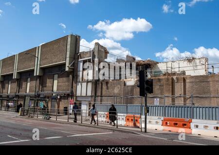 Broadmarsh Shopping Centre Demolition on Collins Street in Nottingham City Southside, Nottinghamshire Inghilterra UK Foto Stock