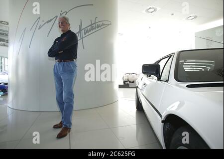 Giorgetto Giugiaro in occasione del 35° anniversario ItalDesign, si viaggia verso Villa D' Este Lago di Como 2003 Foto Stock