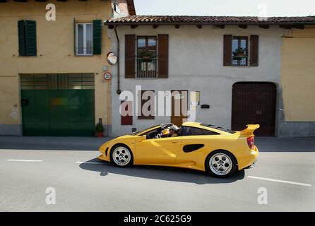 I Lamborghini Cala sul talDesign 35 ° anniversario di viaggio a Villa D'Este Lago di Como Italia 2003 Foto Stock