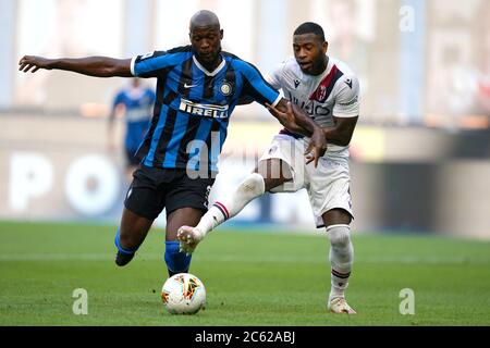 Milano, Italia. 05 luglio 2020. Romelu Lukaku della FC Internazionale durante la Serie A match tra FC Internazionale e Bologna Calcio. Foto Stock