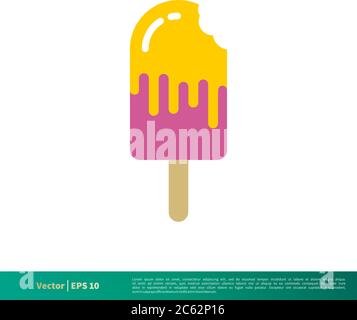 Ice Cream Bar - Summer Icon Vector Logo Template Illustration Design. EPS vettoriale modificabile 10. Illustrazione Vettoriale