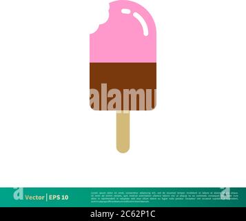 Ice Cream Bar - Summer Icon Vector Logo Template Illustration Design. EPS vettoriale modificabile 10. Illustrazione Vettoriale