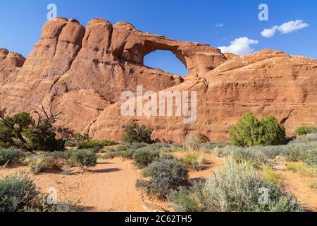 Skyline Arch, Arches National Park, Stati Uniti Foto Stock