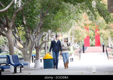 Studenti dell'università, PANORAMA, Instituto Tecnológico de Monterrey, Campus Juarez, istruzione, studenti universitari, sistema educativo. (Foto: Di JoseLuisGonzalez / NortePhoto.com) Estudiantes de la universidad, PANORAMA, Instituto Tecnológico de Monterrey, Campus Juarez, educatacion, universitarios, sistema educativo. (Foto: Di JoseLuisGonzalez/NortePhoto.com) Foto Stock