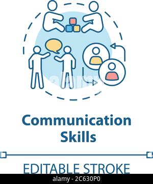 Icona di concetto delle competenze di comunicazione Illustrazione Vettoriale