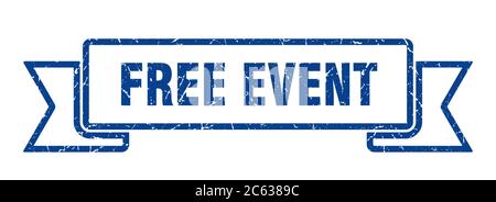 nastro per eventi gratuito. cartello gratuito per la banda di grunge per eventi. banner gratuito per eventi Illustrazione Vettoriale