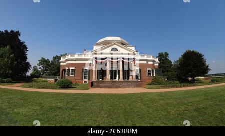 Vista grandangolare di Monticello Foto Stock