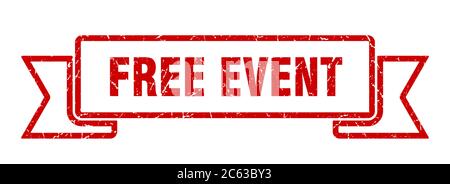 nastro per eventi gratuito. cartello gratuito per la banda di grunge per eventi. banner gratuito per eventi Illustrazione Vettoriale