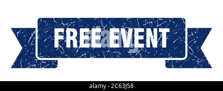 nastro per eventi gratuito. cartello gratuito per la banda di grunge per eventi. banner gratuito per eventi Illustrazione Vettoriale