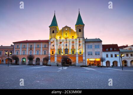 Piazza principale nella città di Zilina in Slovacchia centrale.
