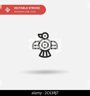 Icona vettore semplice Maya. Modello di disegno simbolo illustrazione per elemento UI mobile Web. Pittogramma moderno a colori perfetto su tratto modificabile. Icone Maya Illustrazione Vettoriale