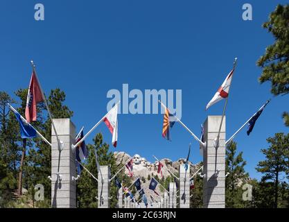 Monumento nazionale di Mount Rushmore nel South Dakota, Stati Uniti Foto Stock