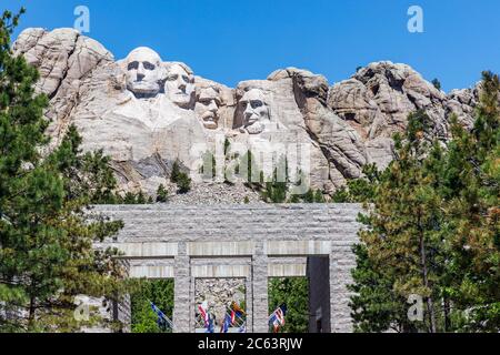 Monumento nazionale di Mount Rushmore nel South Dakota, Stati Uniti Foto Stock