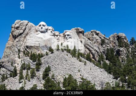 Monumento nazionale di Mount Rushmore nel South Dakota, Stati Uniti Foto Stock