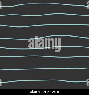 Uno sfondo vettoriale senza giunture fatto di strisce orizzontali . Linee disegnate a mano. Ripetizione infinita. Illustrazione Vettoriale