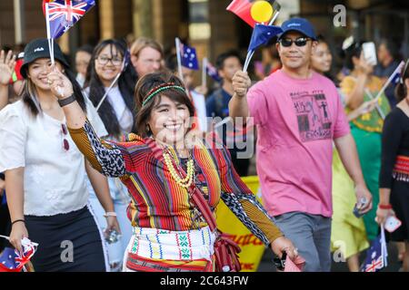 ADELAIDE, AUSTRALIA MERIDIONALE 26 gennaio 2020: Sfilata e celebrazioni Australia Day 2020 ad Adelaide, Australia Meridionale Foto Stock