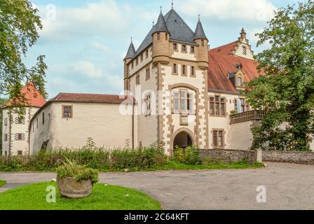 Castello di Jagsthausen, chiamato anche Castello Vecchio o Götzenburg, Jagsthausen, Baden-Württemberg, Germania Foto Stock