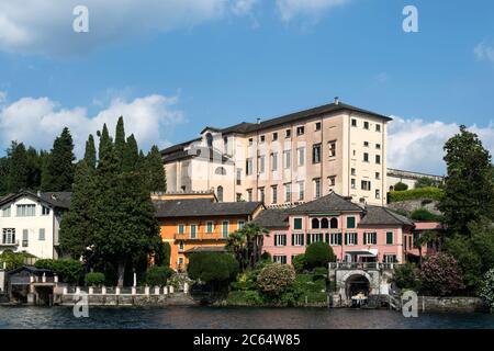 Italia, Lombardia, Lago d'Orta, Isola di San Giulio Foto Stock