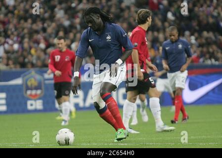 Bafétimbi Gomis durante la qualifica EURO 2012 , Francia - Albanie su Ottober 07, 2011 a Stade de France, Parigi - Foto Laurent Lairys / DPPI Foto Stock