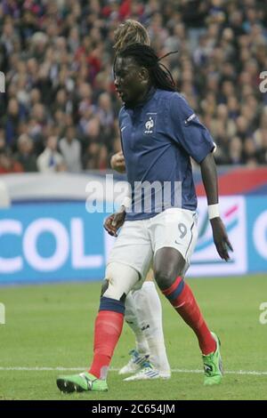 Bafétimbi Gomis durante la qualifica EURO 2012 , Francia - Albanie su Ottober 07, 2011 a Stade de France, Parigi - Foto Laurent Lairys / DPPI Foto Stock