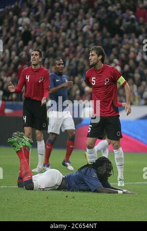 Bafétimbi Gomis durante la qualifica EURO 2012 , Francia - Albanie su Ottober 07, 2011 a Stade de France, Parigi - Foto Laurent Lairys / DPPI Foto Stock