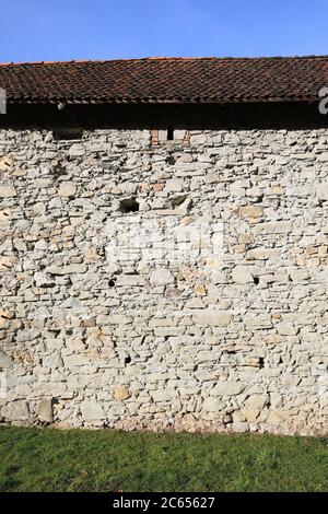 Storico muro di difesa della città di Zug, Svizzera Foto Stock