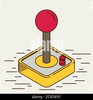 Joystick per videogiochi per computer. Illustrazione vettoriale Illustrazione Vettoriale