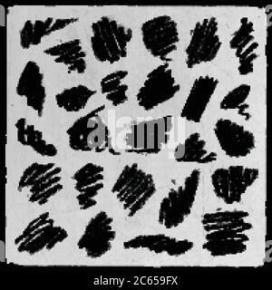 Set grunge matita disegnato a mano vettoriale astratto Illustrazione Vettoriale