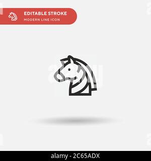 Icona vettore semplice Zebra. Modello di disegno simbolo illustrazione per elemento UI mobile Web. Pittogramma moderno a colori perfetto su tratto modificabile. Icone Zebra per il vostro progetto aziendale Illustrazione Vettoriale