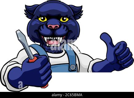 Cacciavite di fissaggio per elettricista Panther Illustrazione Vettoriale