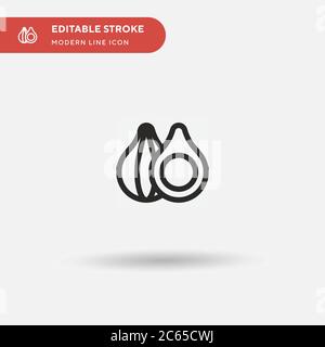 Icona vettore semplice figure. Modello di disegno simbolo illustrazione per elemento UI mobile Web. Pittogramma moderno a colori perfetto su tratto modificabile. Icone fichi per il vostro progetto di affari Illustrazione Vettoriale