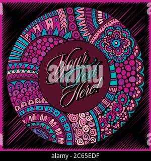 Cornice circolare decorativa vettoriale Illustrazione Vettoriale